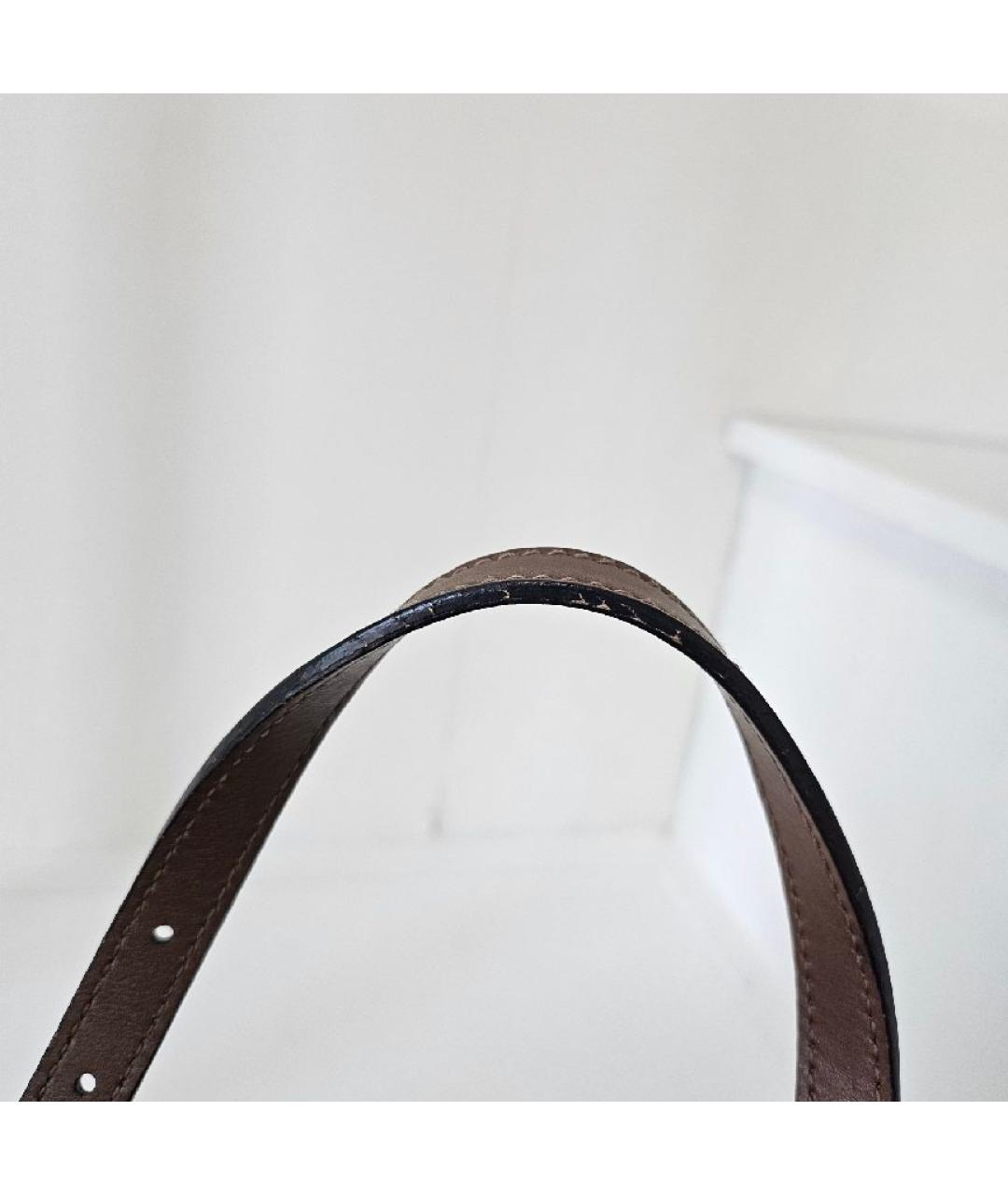 GUCCI Коричневая кожаная сумка с короткими ручками, фото 7