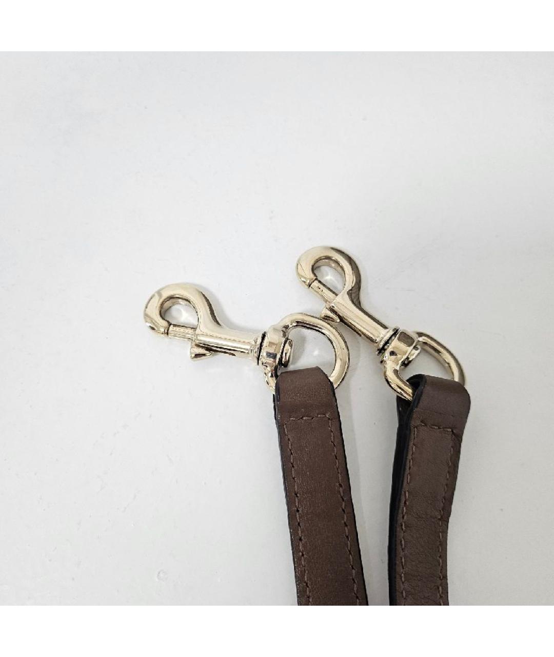 GUCCI Коричневая кожаная сумка с короткими ручками, фото 6