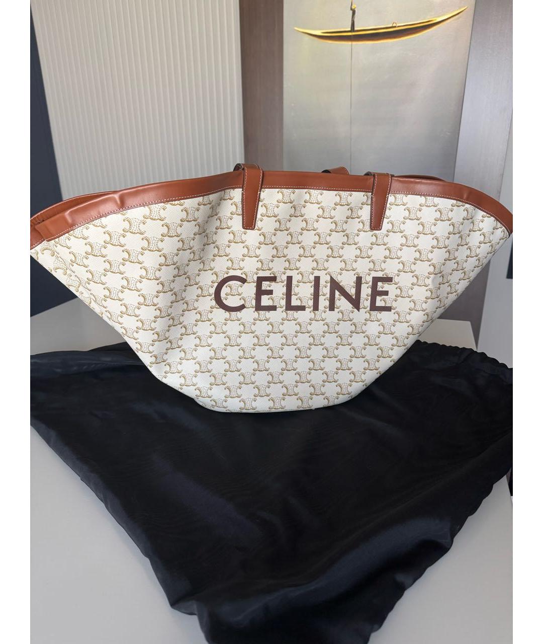 CELINE Белая сумка тоут, фото 5