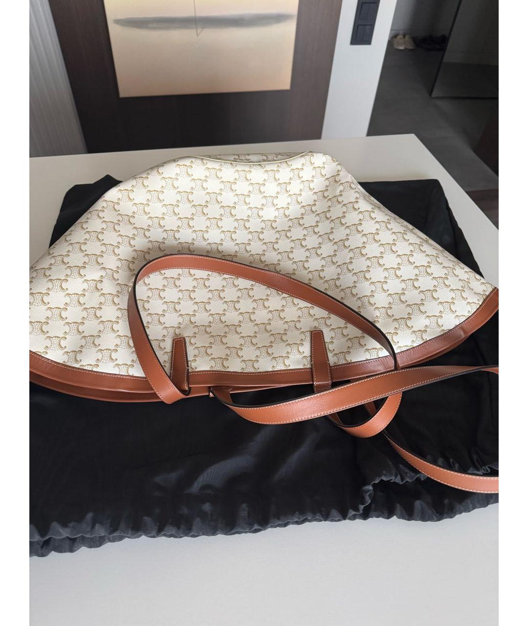 CELINE Белая сумка тоут, фото 3