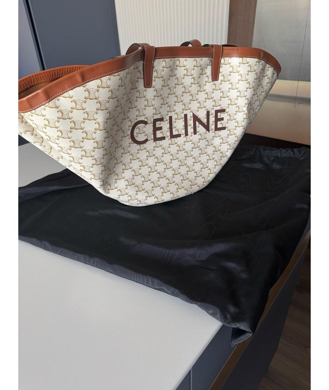 CELINE Белая сумка тоут, фото 2