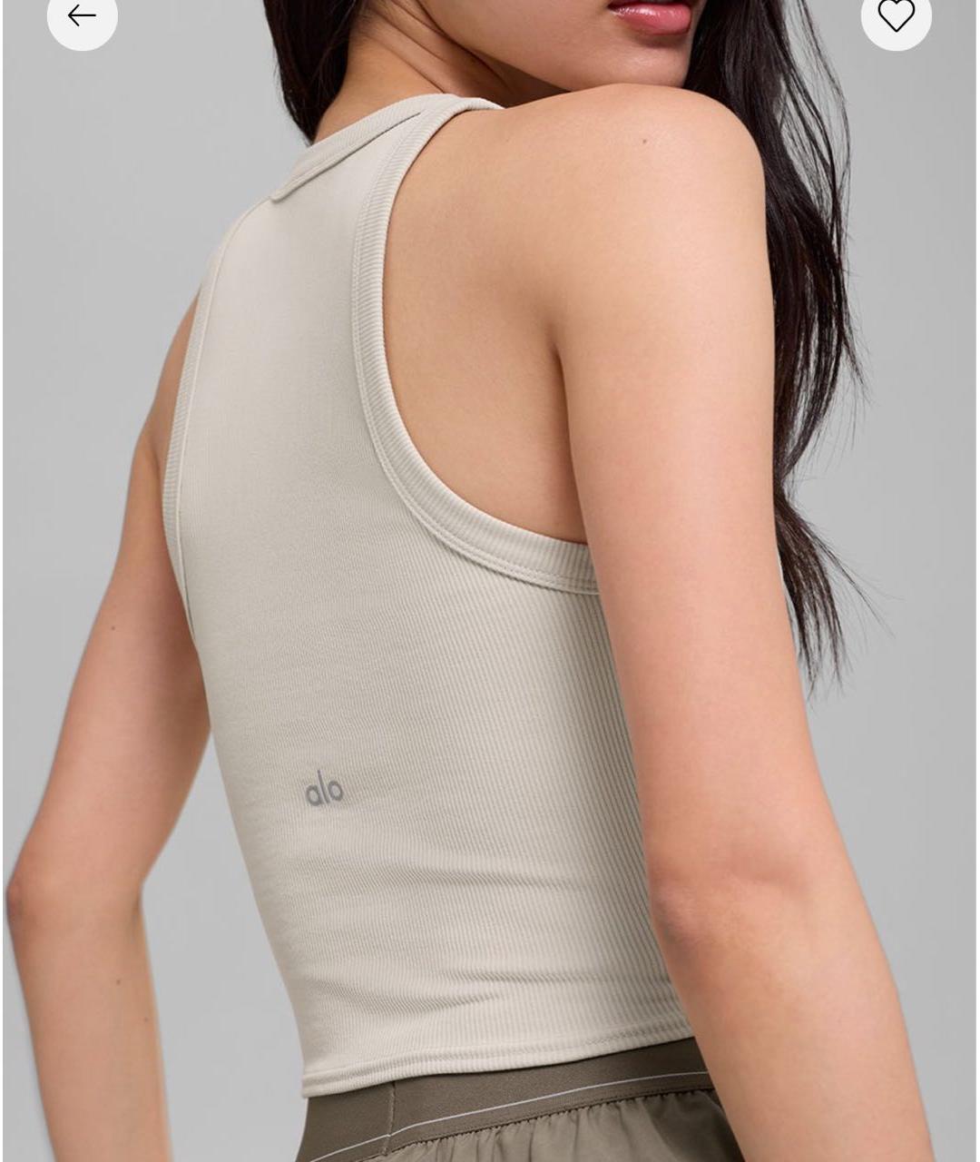 ALO YOGA Белая майка, фото 5