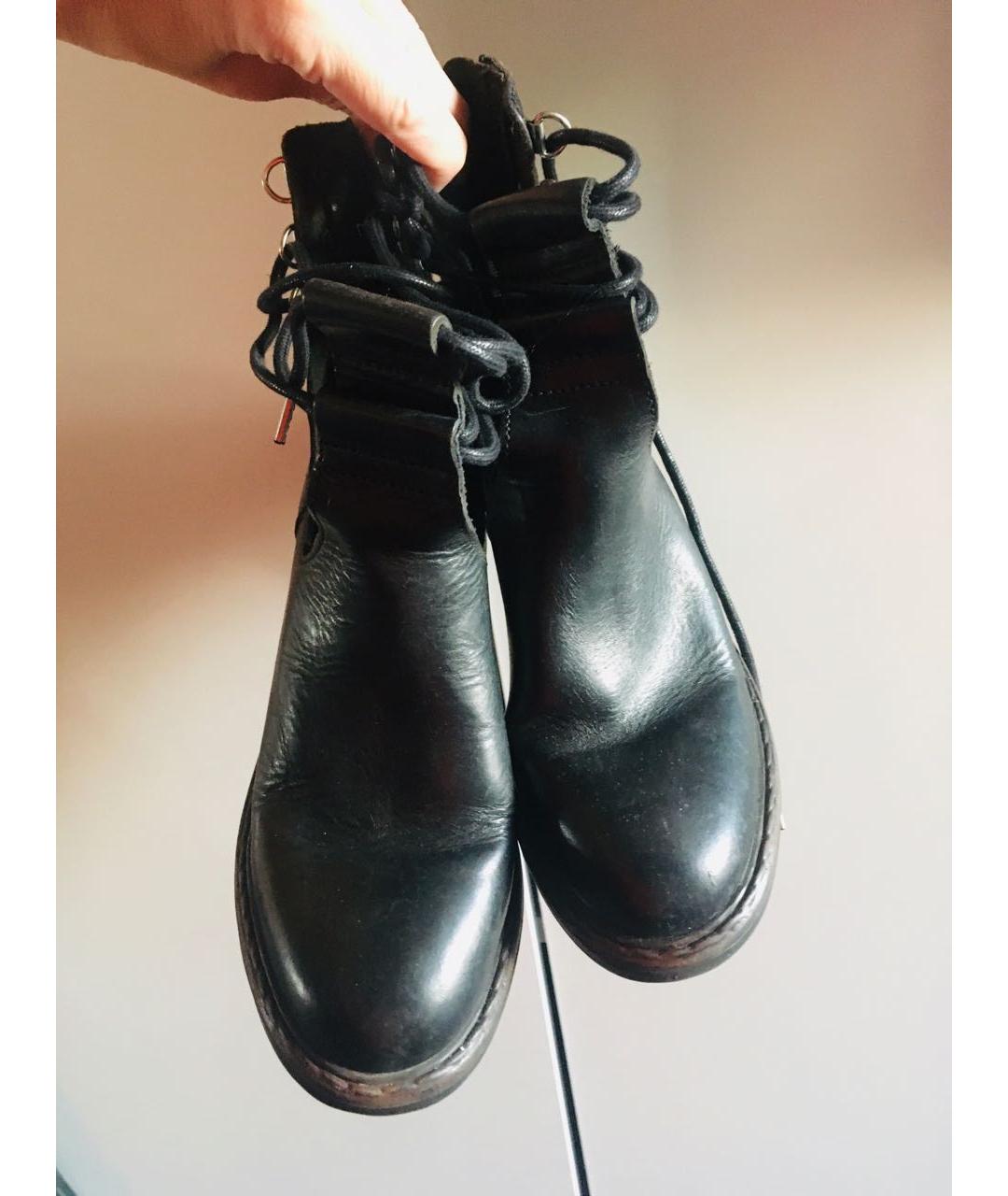 DIESEL Черные кожаные ботинки, фото 2