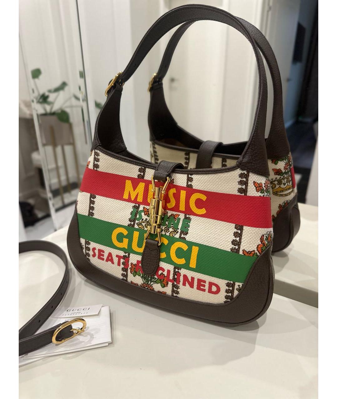 GUCCI Коричневая кожаная сумка через плечо, фото 2