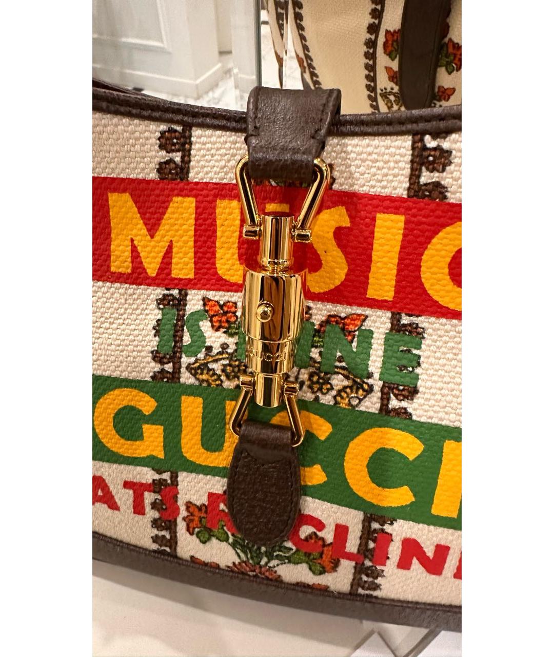 GUCCI Коричневая кожаная сумка через плечо, фото 3