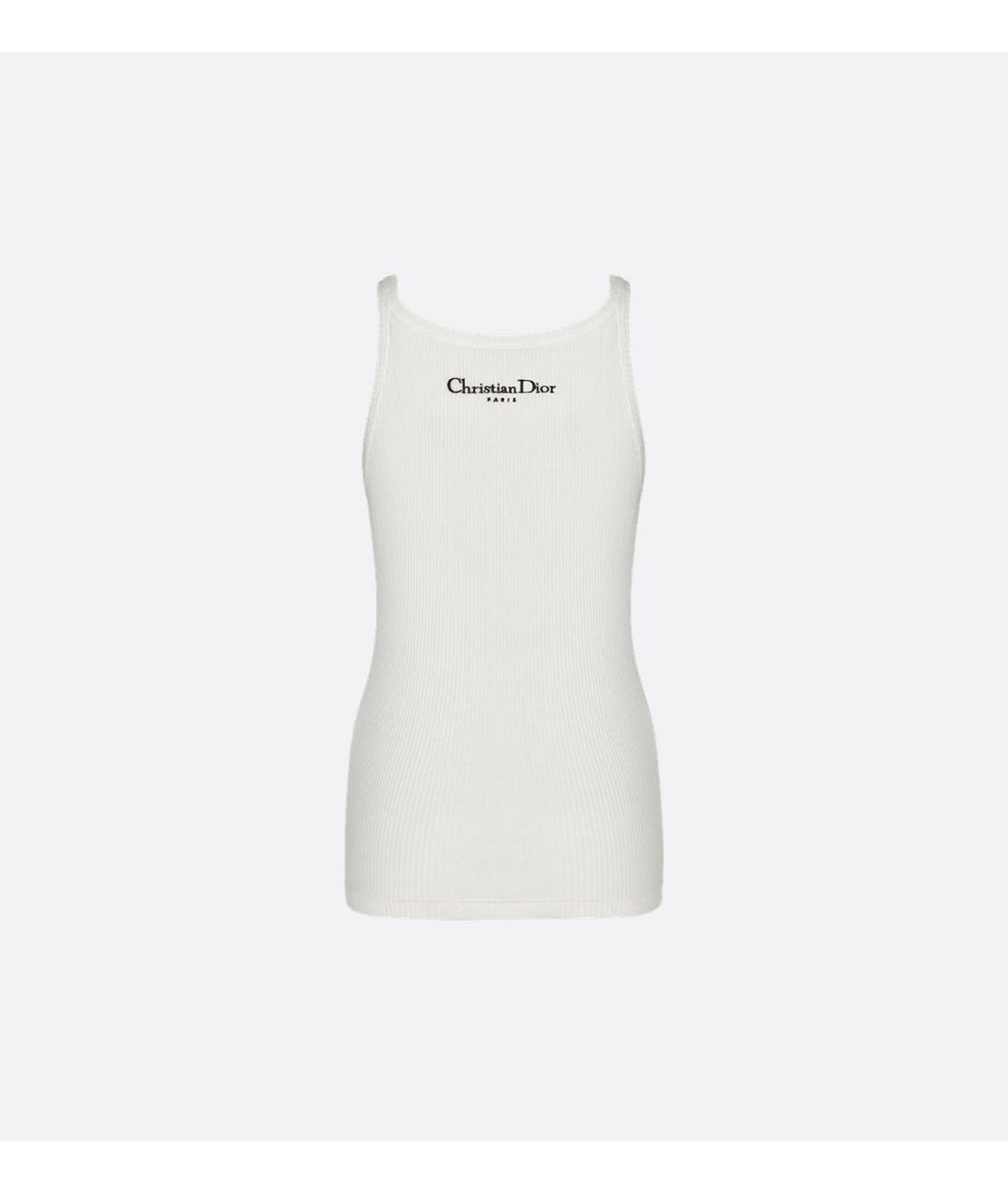CHRISTIAN DIOR Белая хлопковая майка, фото 5