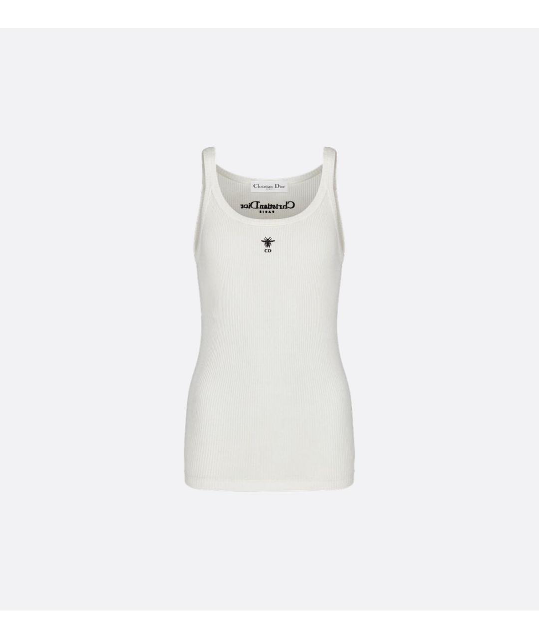 CHRISTIAN DIOR Белая хлопковая майка, фото 7