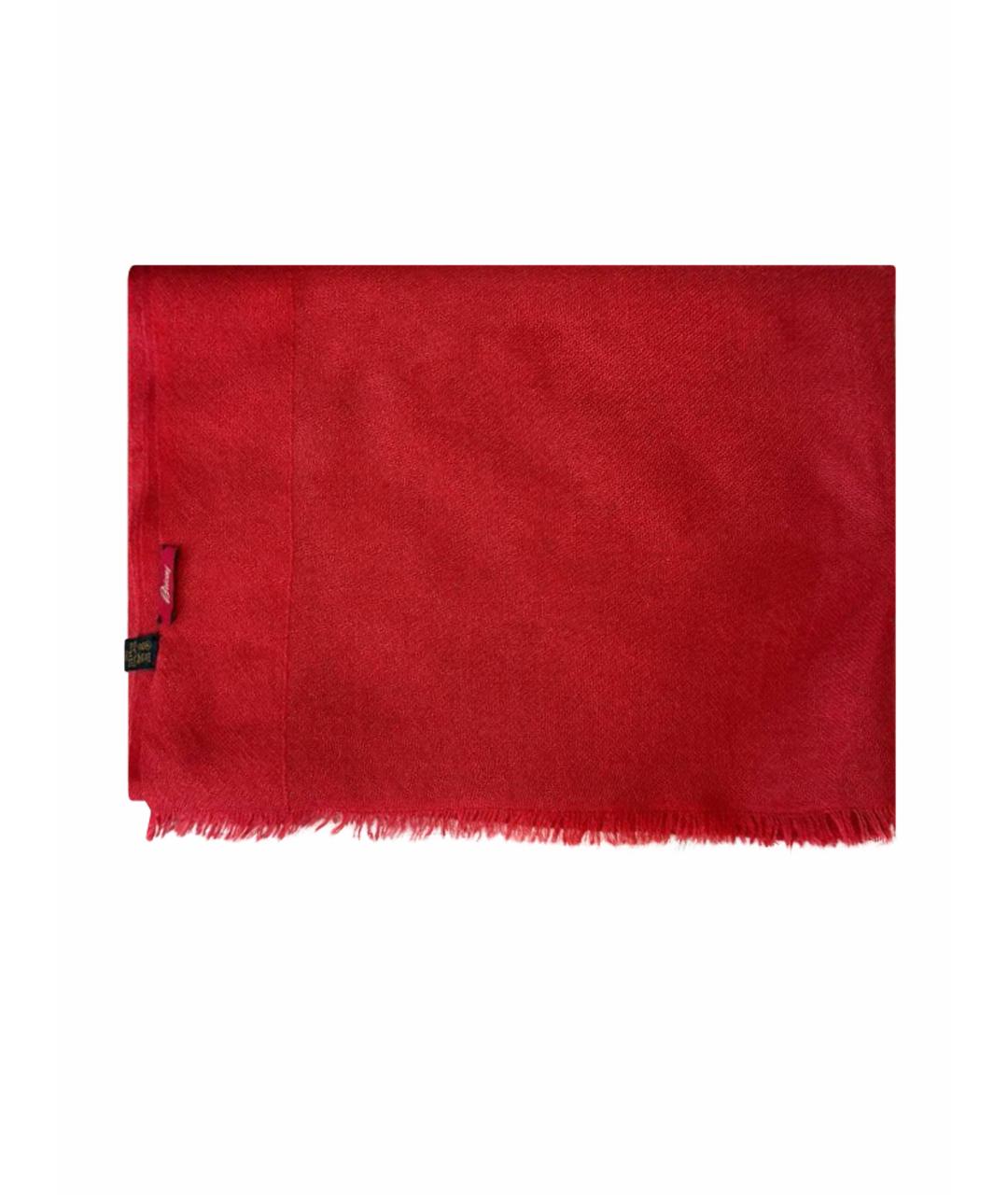 BRIONI Красный кашемировый платок, фото 1