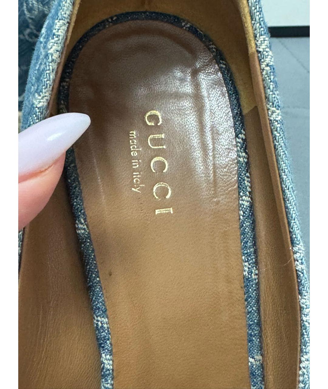 GUCCI Голубые босоножки, фото 7