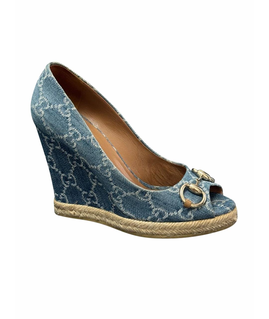 GUCCI Голубые босоножки, фото 1