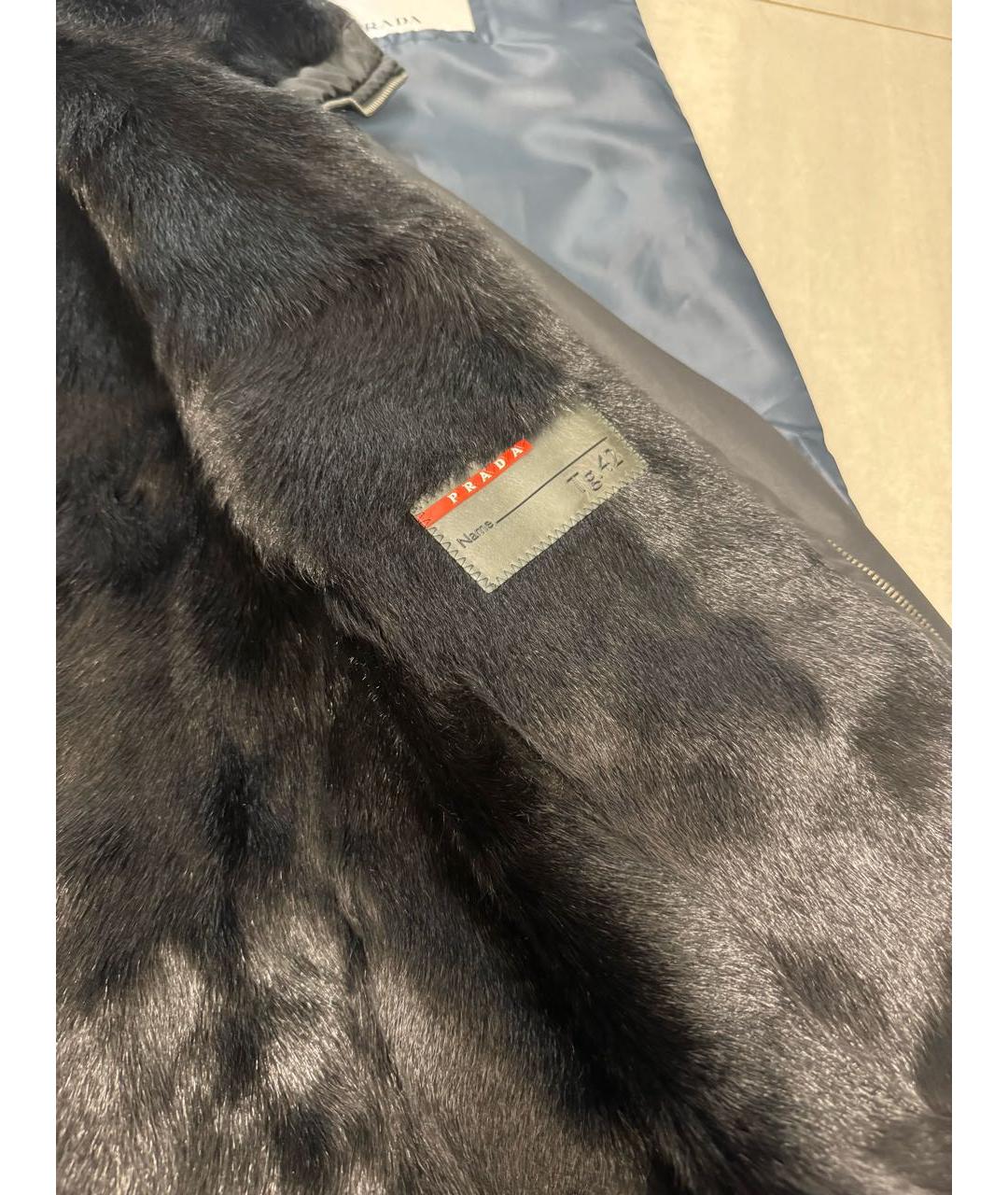 PRADA Черная полиамидовая куртка, фото 4