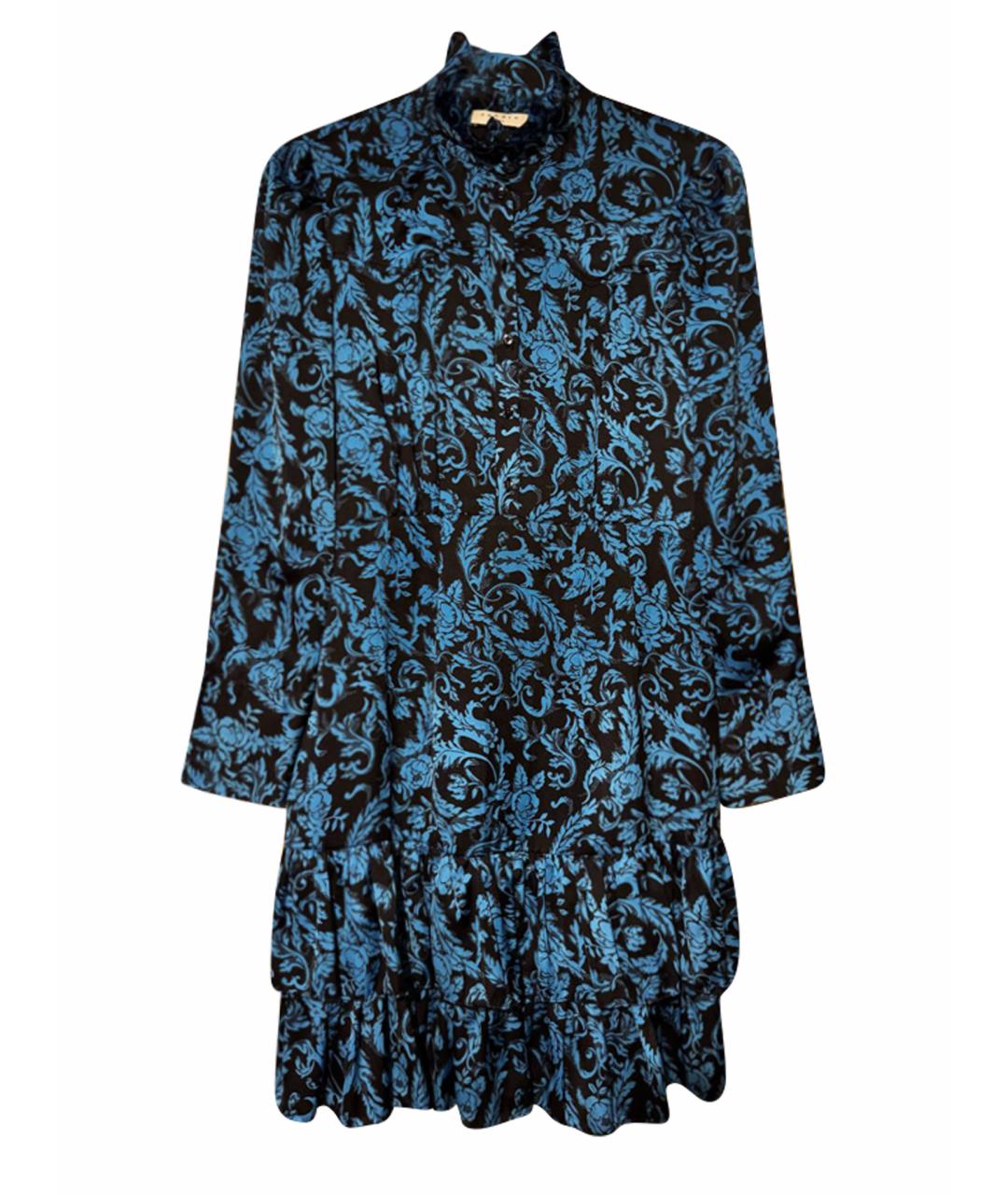 SANDRO Синее полиэстеровое коктейльное платье, фото 1