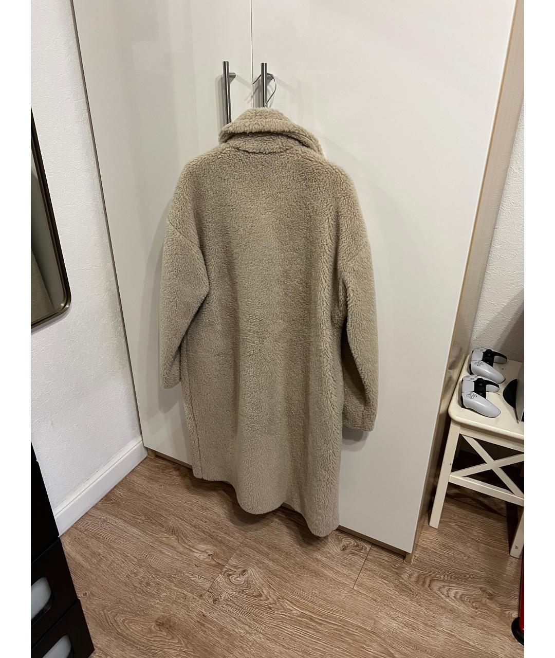 MAX MARA Бежевая шерстяная шуба, фото 2