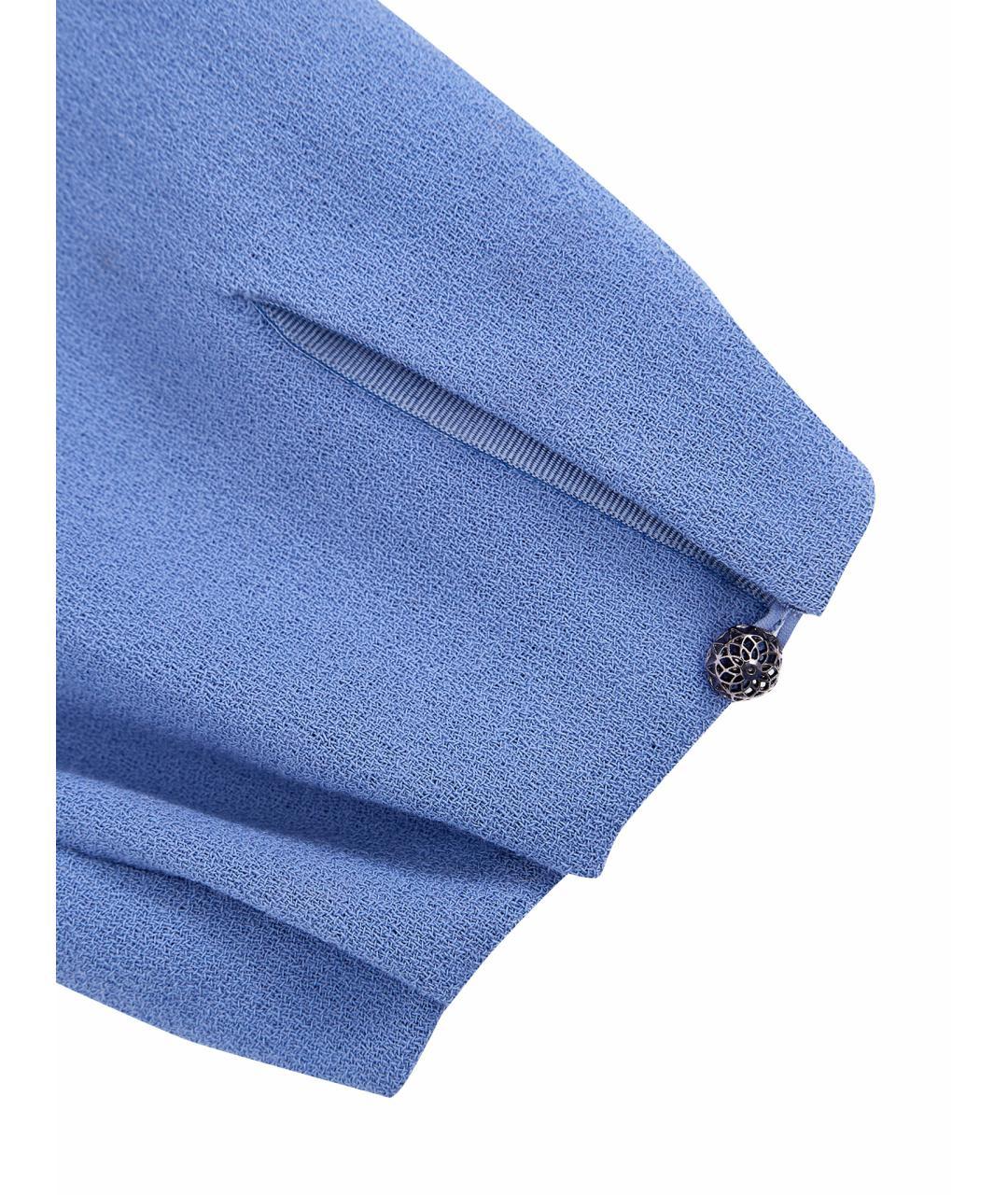 ULYANA SERGEENKO Синее шерстяное повседневное платье, фото 3