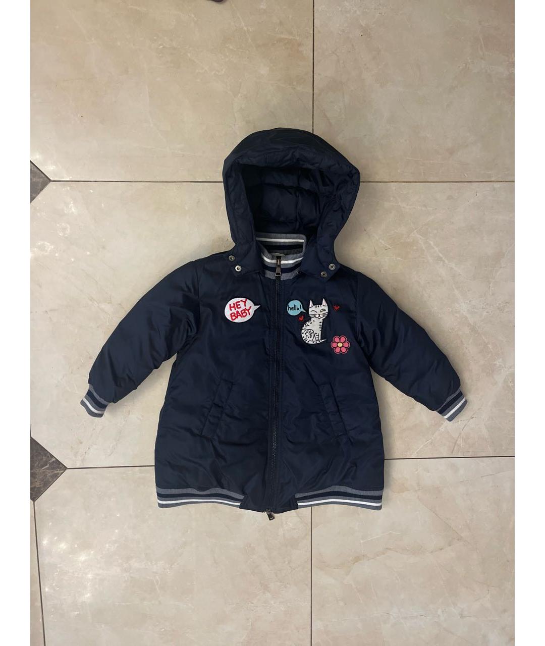 DOLCE & GABBANA KIDS Темно-синие полиэстеровые джинсы, фото 5