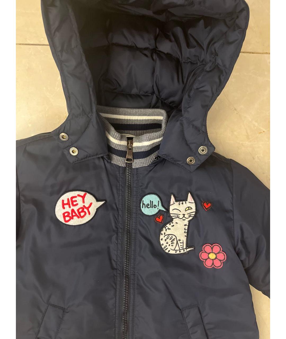 DOLCE & GABBANA KIDS Темно-синие полиэстеровые джинсы, фото 2