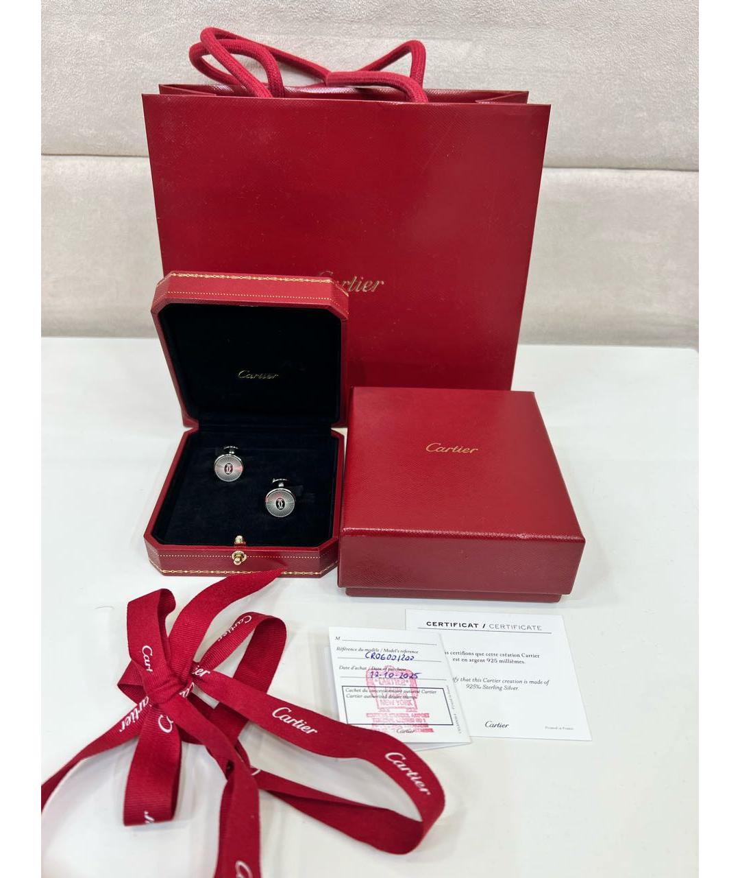 CARTIER Серебряные серебряные запонки, фото 5