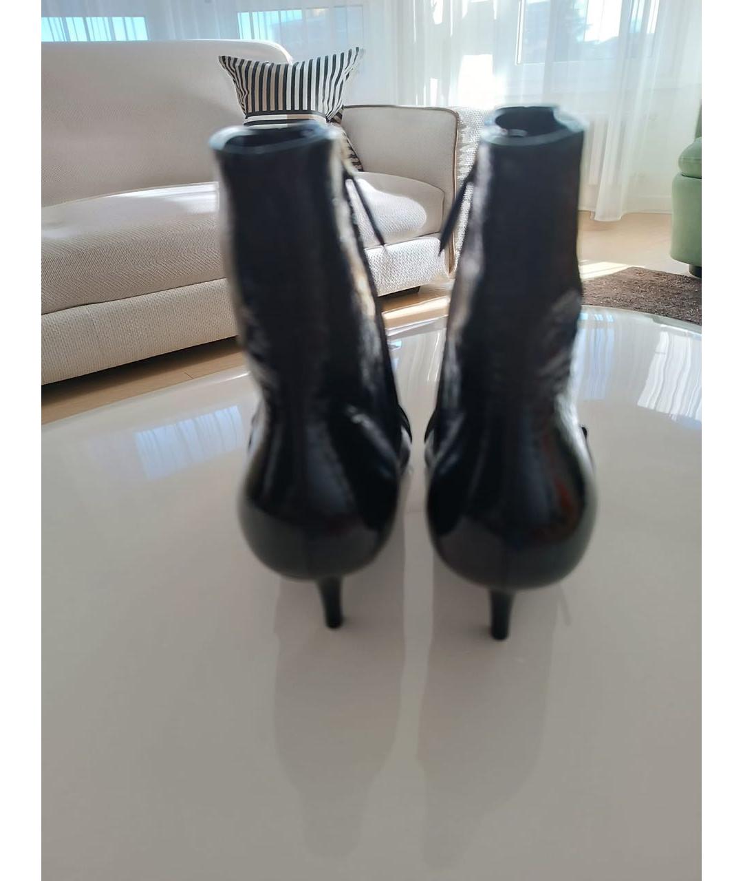 MIU MIU Черные ботильоны из лакированной кожи, фото 2