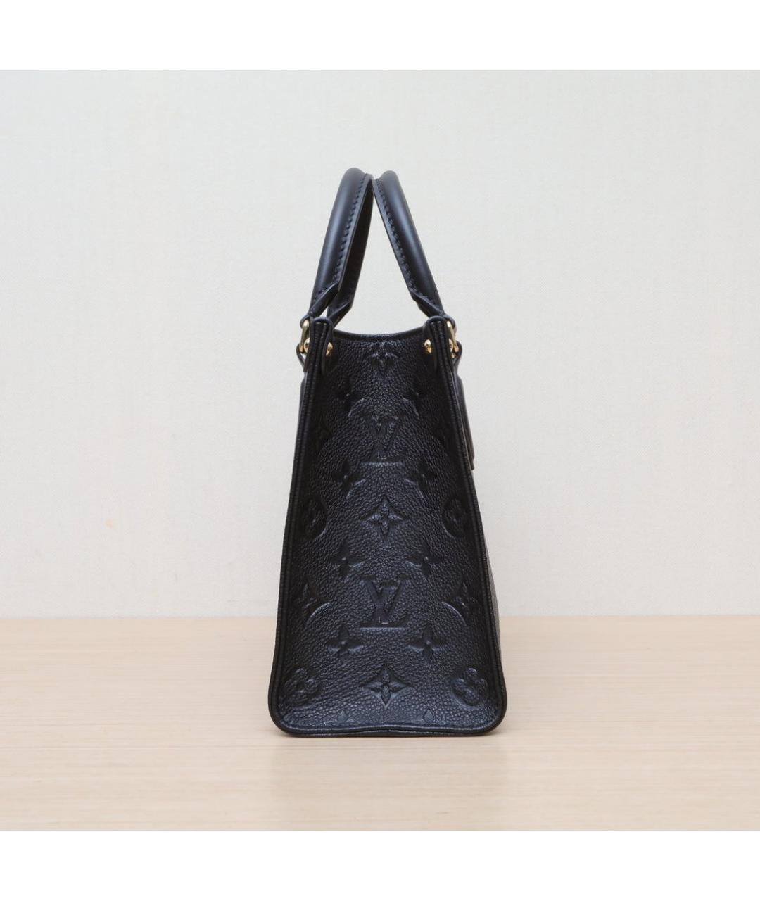 LOUIS VUITTON Черная кожаная сумка через плечо, фото 5
