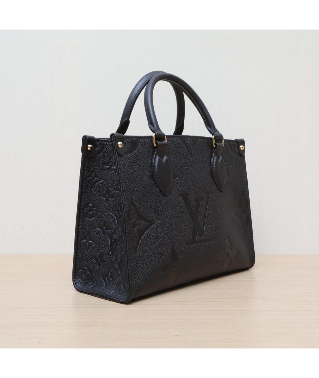 LOUIS VUITTON Черная кожаная сумка через плечо, фото 6