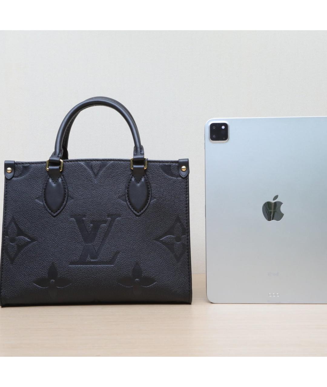 LOUIS VUITTON Черная кожаная сумка через плечо, фото 7