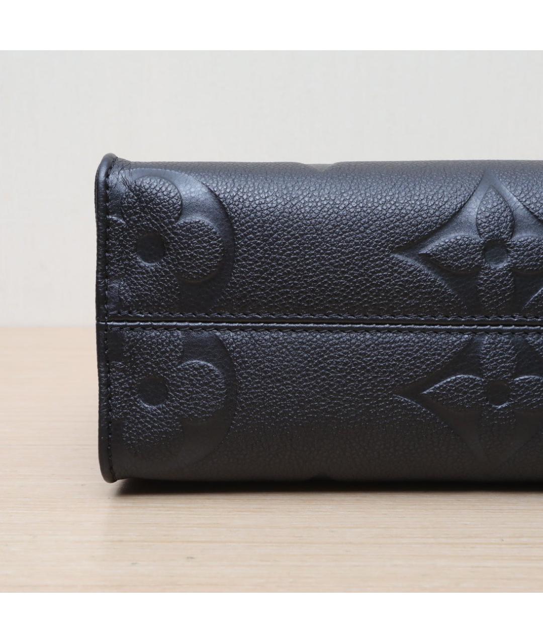 LOUIS VUITTON Черная кожаная сумка через плечо, фото 9