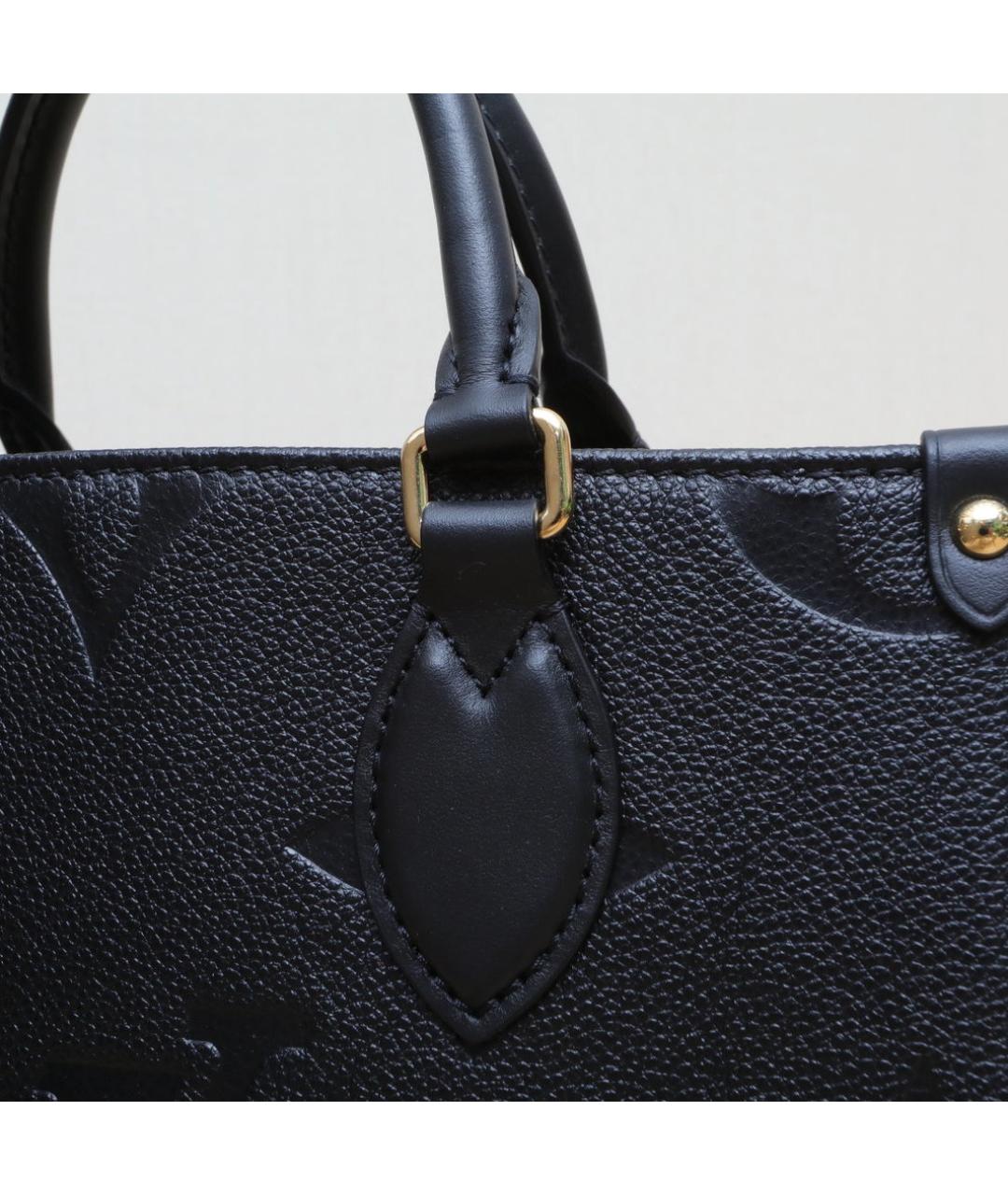 LOUIS VUITTON Черная кожаная сумка через плечо, фото 8
