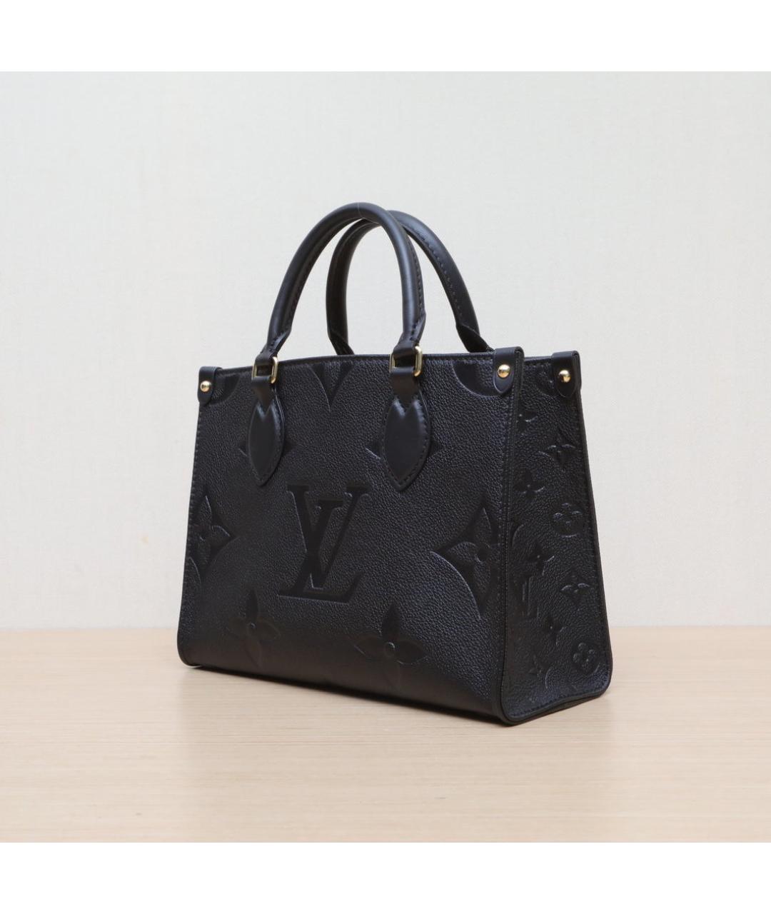 LOUIS VUITTON Черная кожаная сумка через плечо, фото 4