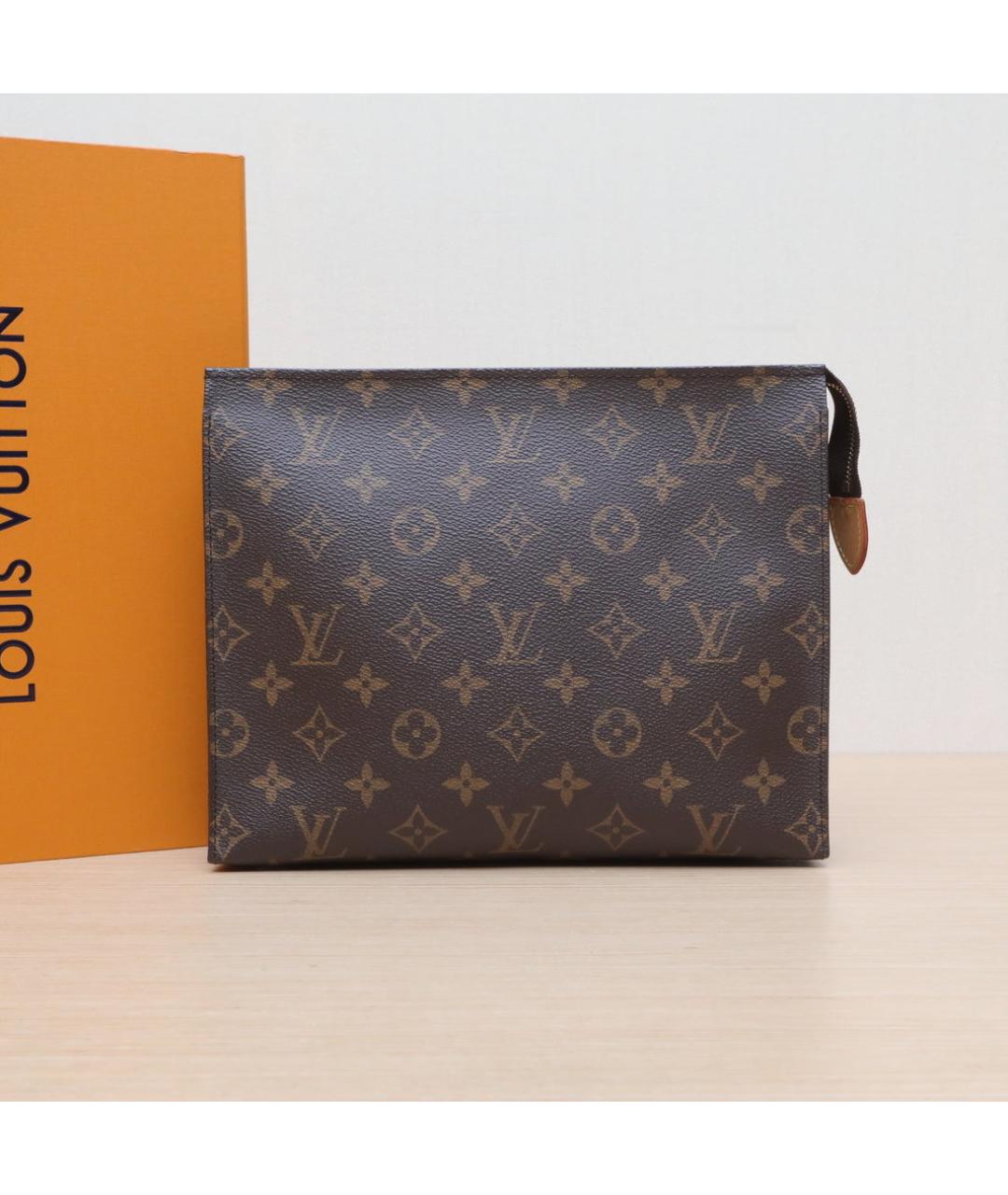 LOUIS VUITTON Коричневая кожаная сумка через плечо, фото 2