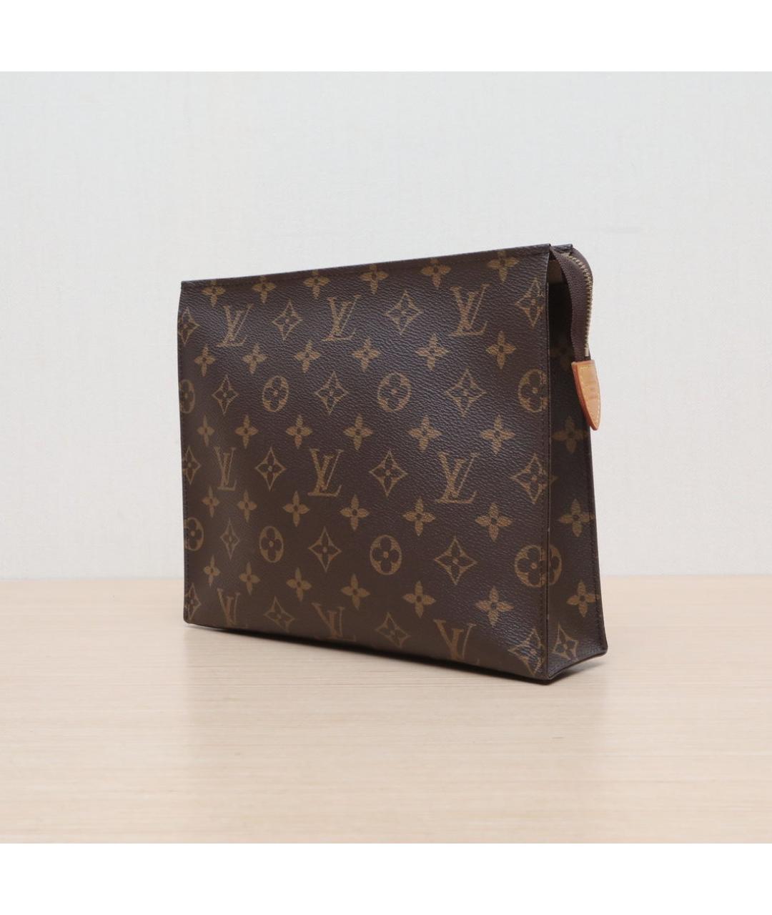 LOUIS VUITTON Коричневая кожаная сумка через плечо, фото 4