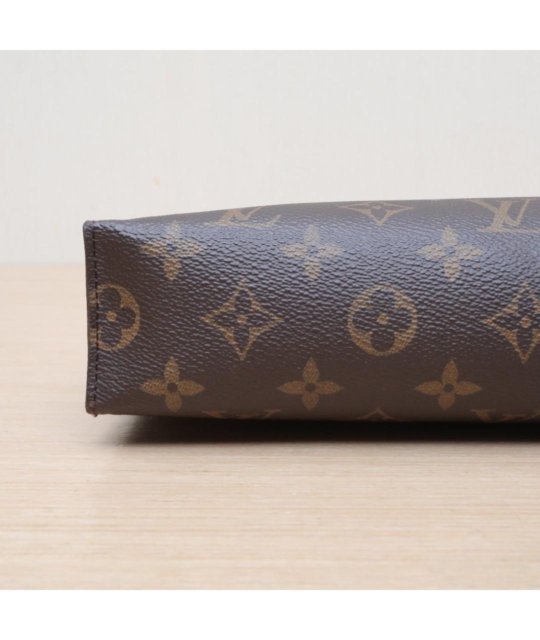 LOUIS VUITTON Коричневая кожаная сумка через плечо, фото 9