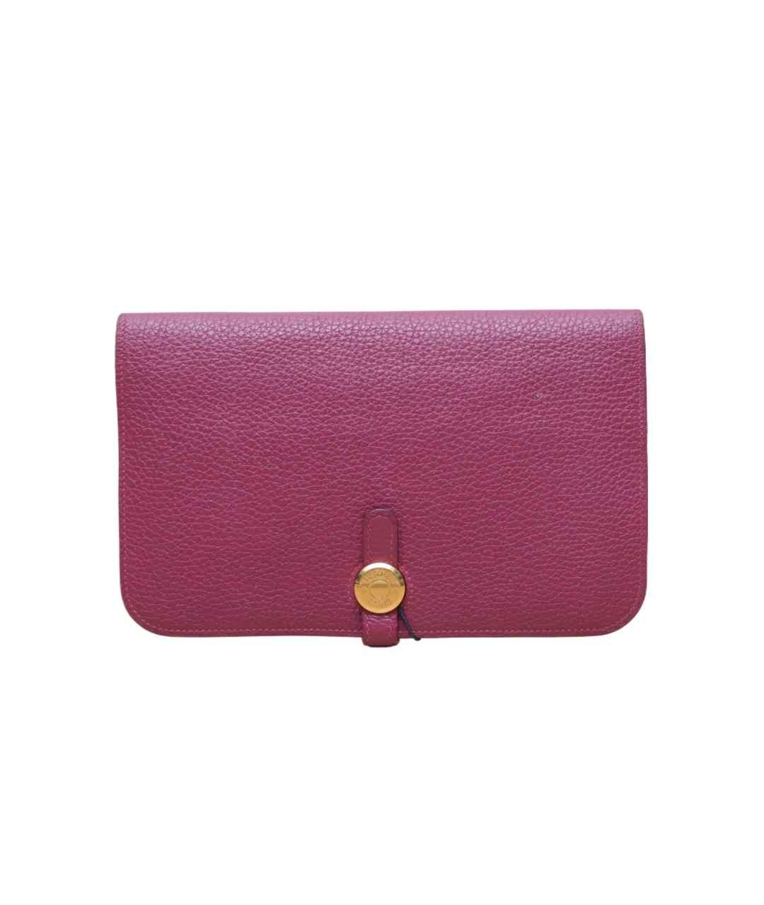HERMES Фиолетовый кожаный кошелек, фото 1