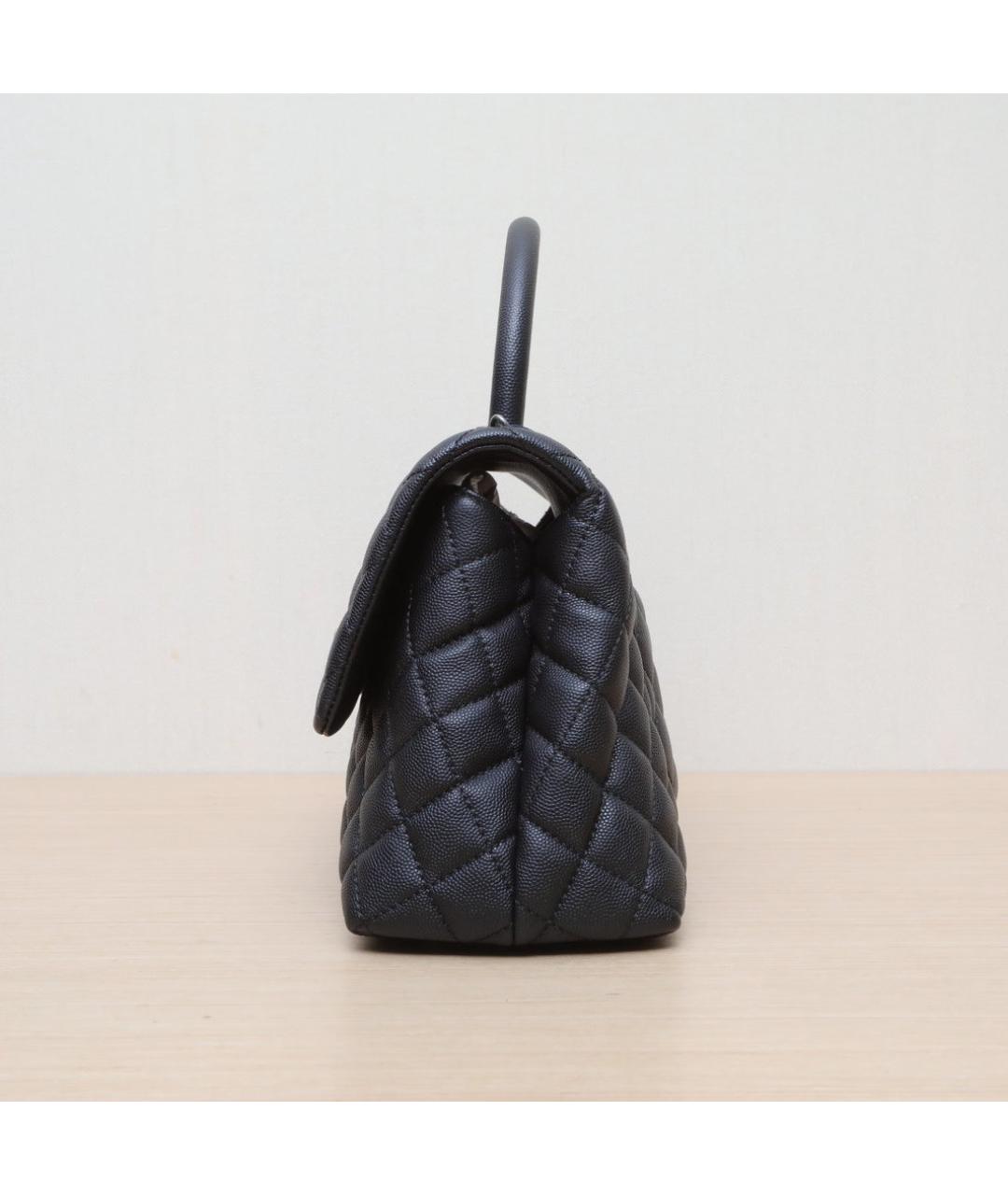 CHANEL Черная кожаная сумка через плечо, фото 5