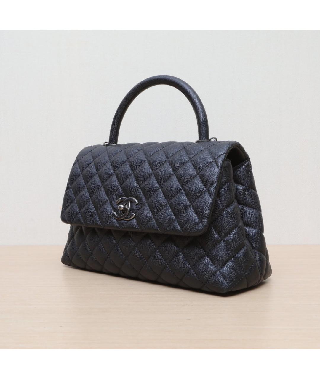 CHANEL Черная кожаная сумка через плечо, фото 4