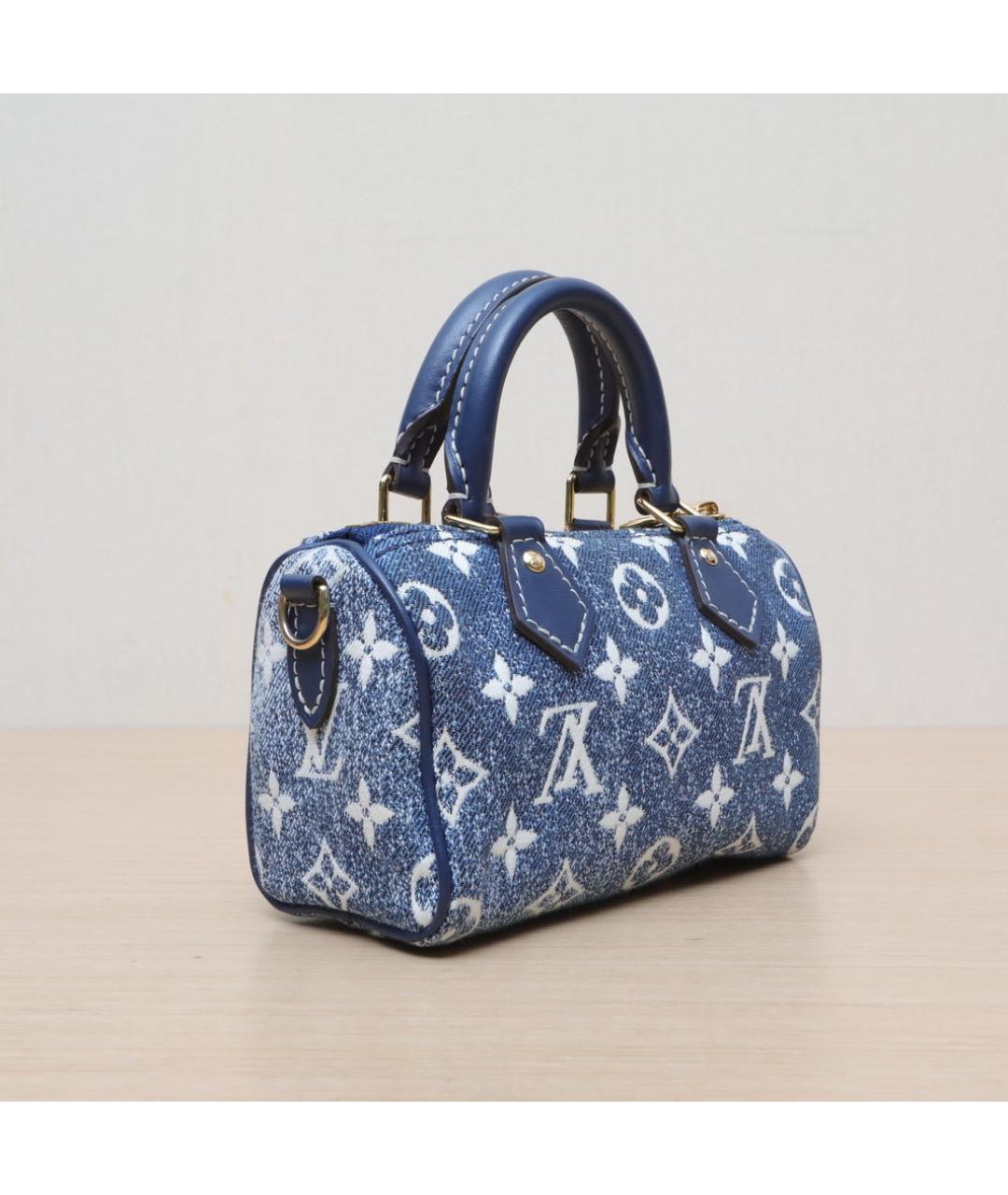 LOUIS VUITTON Синяя деним сумка через плечо, фото 6