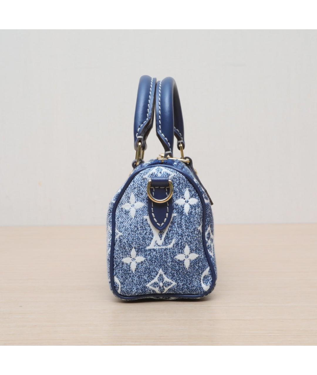 LOUIS VUITTON Синяя деним сумка через плечо, фото 5