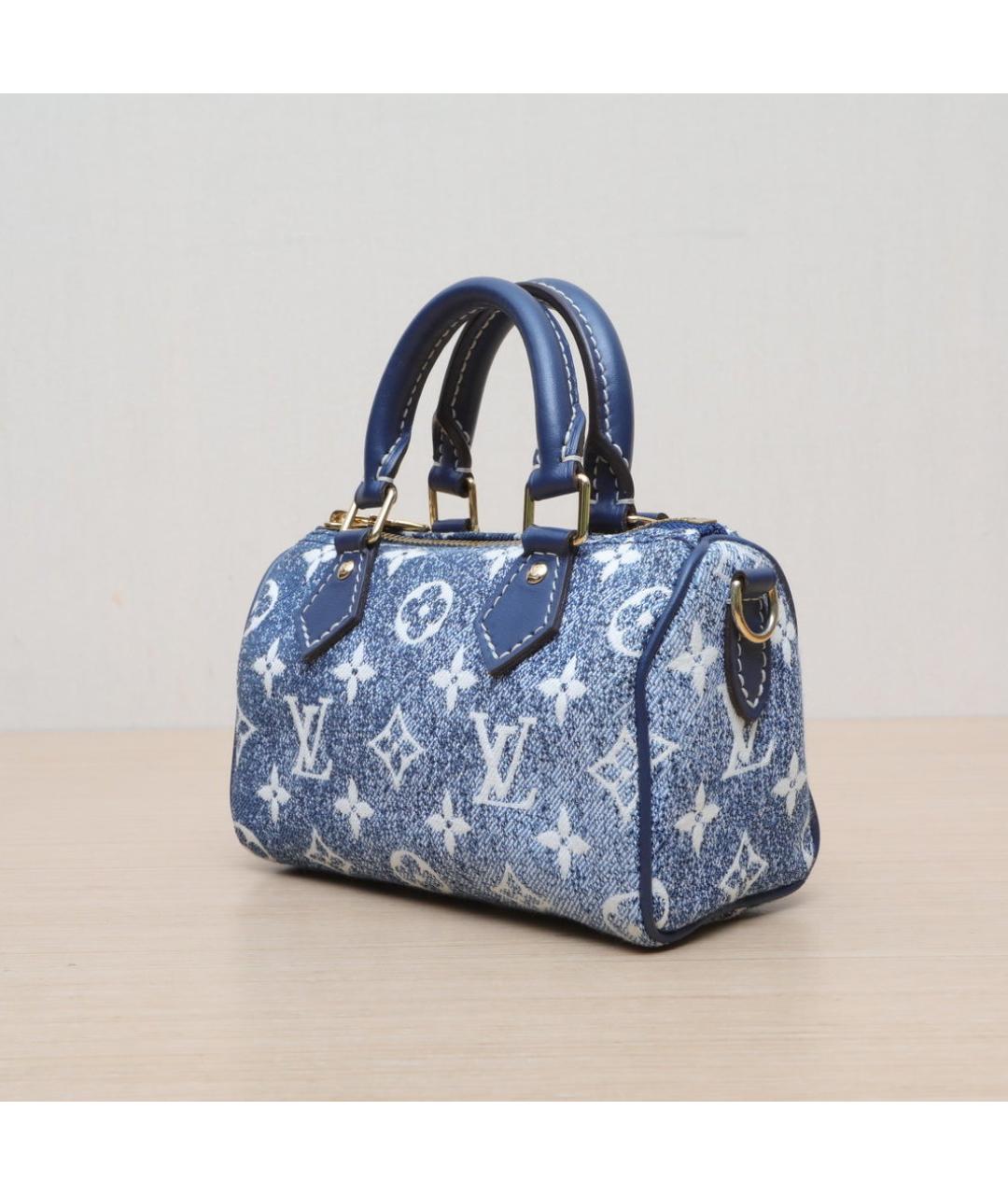 LOUIS VUITTON Синяя деним сумка через плечо, фото 4