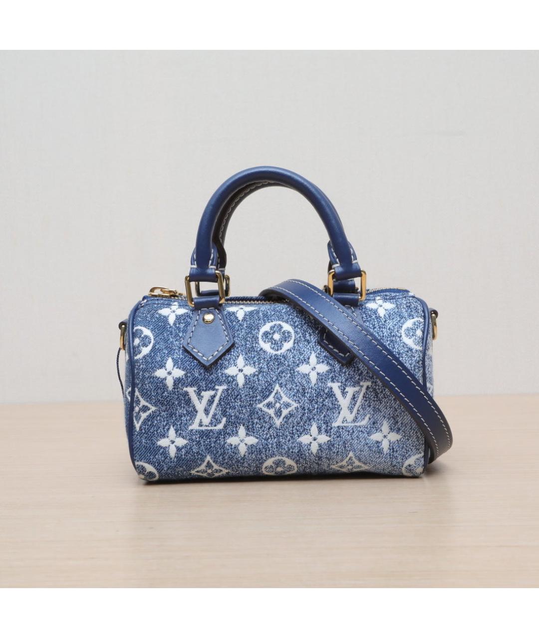 LOUIS VUITTON Синяя деним сумка через плечо, фото 3