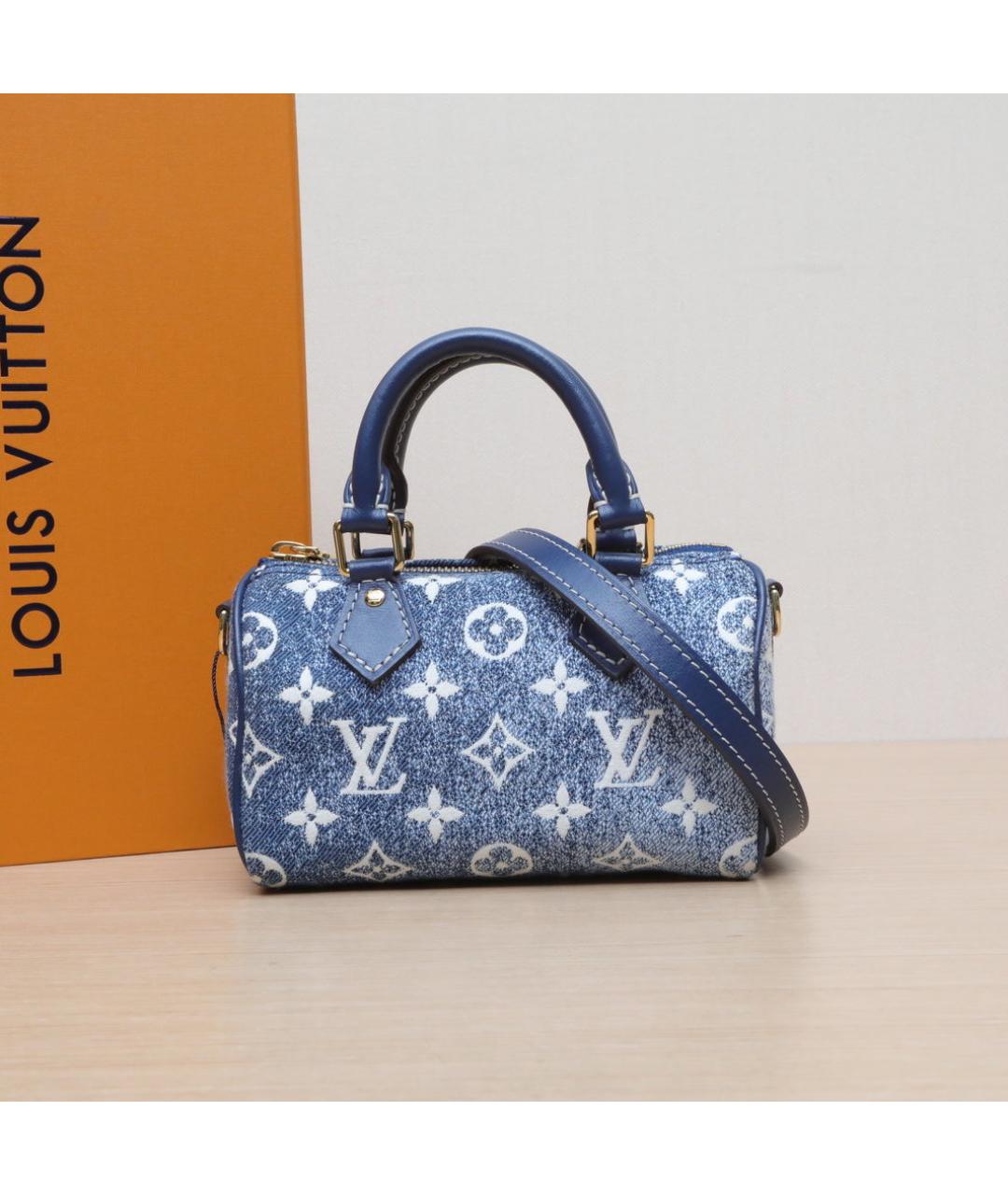 LOUIS VUITTON Синяя деним сумка через плечо, фото 2