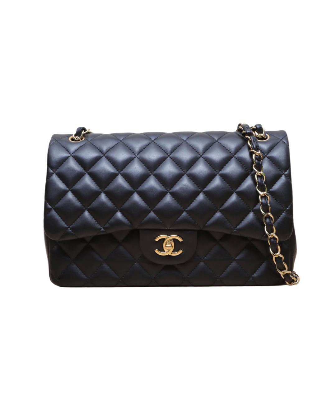 CHANEL Черная кожаная сумка через плечо, фото 1