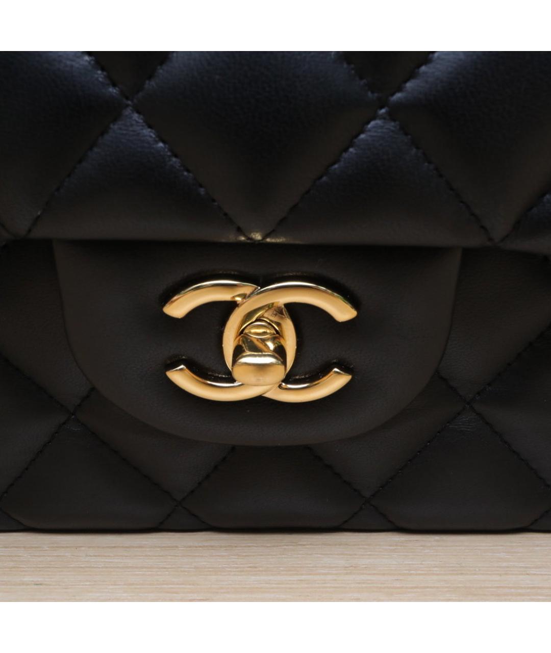 CHANEL Черная кожаная сумка через плечо, фото 8