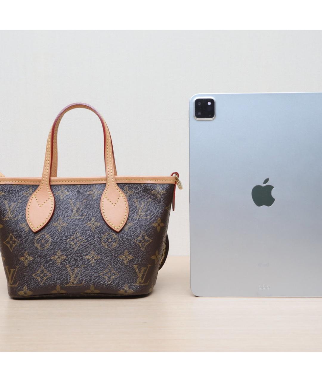 LOUIS VUITTON Коричневая кожаная сумка через плечо, фото 7