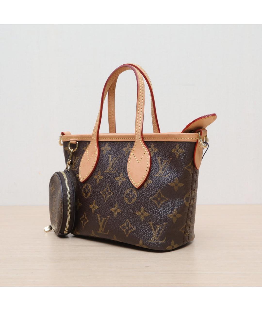 LOUIS VUITTON Коричневая кожаная сумка через плечо, фото 4