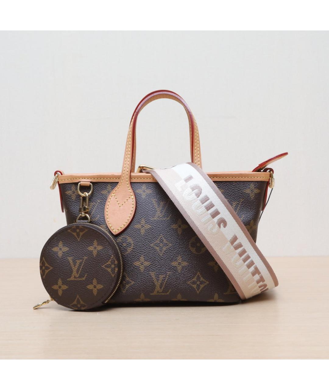 LOUIS VUITTON Коричневая кожаная сумка через плечо, фото 3