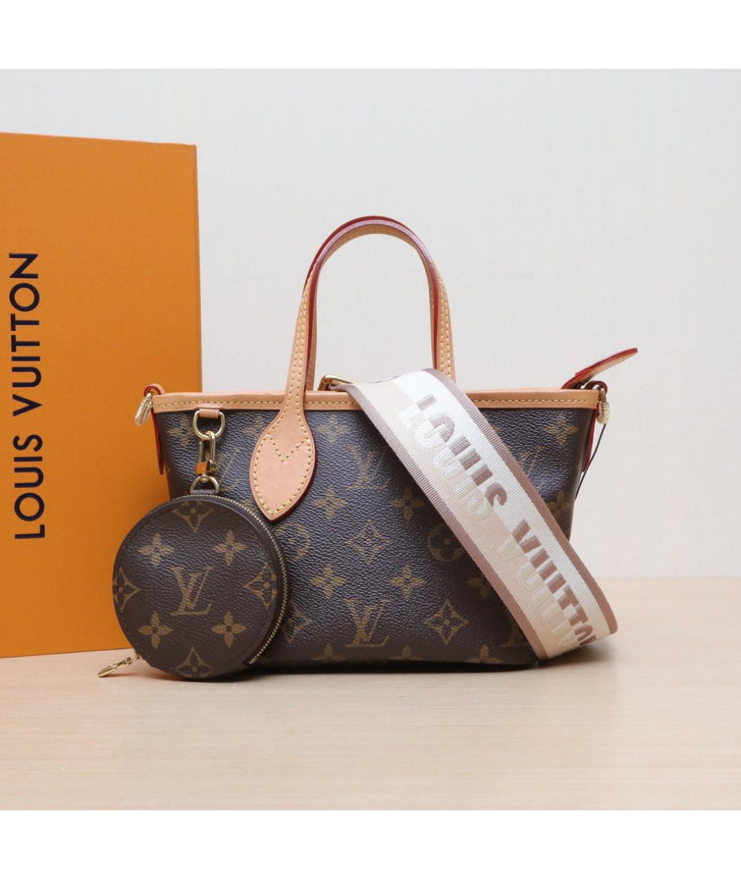 LOUIS VUITTON Коричневая кожаная сумка через плечо, фото 2