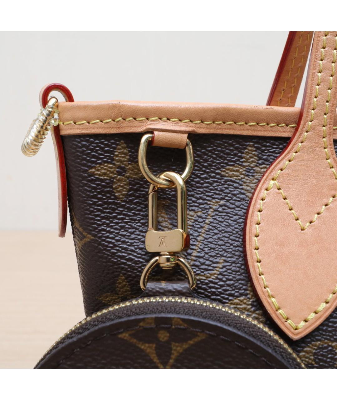 LOUIS VUITTON Коричневая кожаная сумка через плечо, фото 8