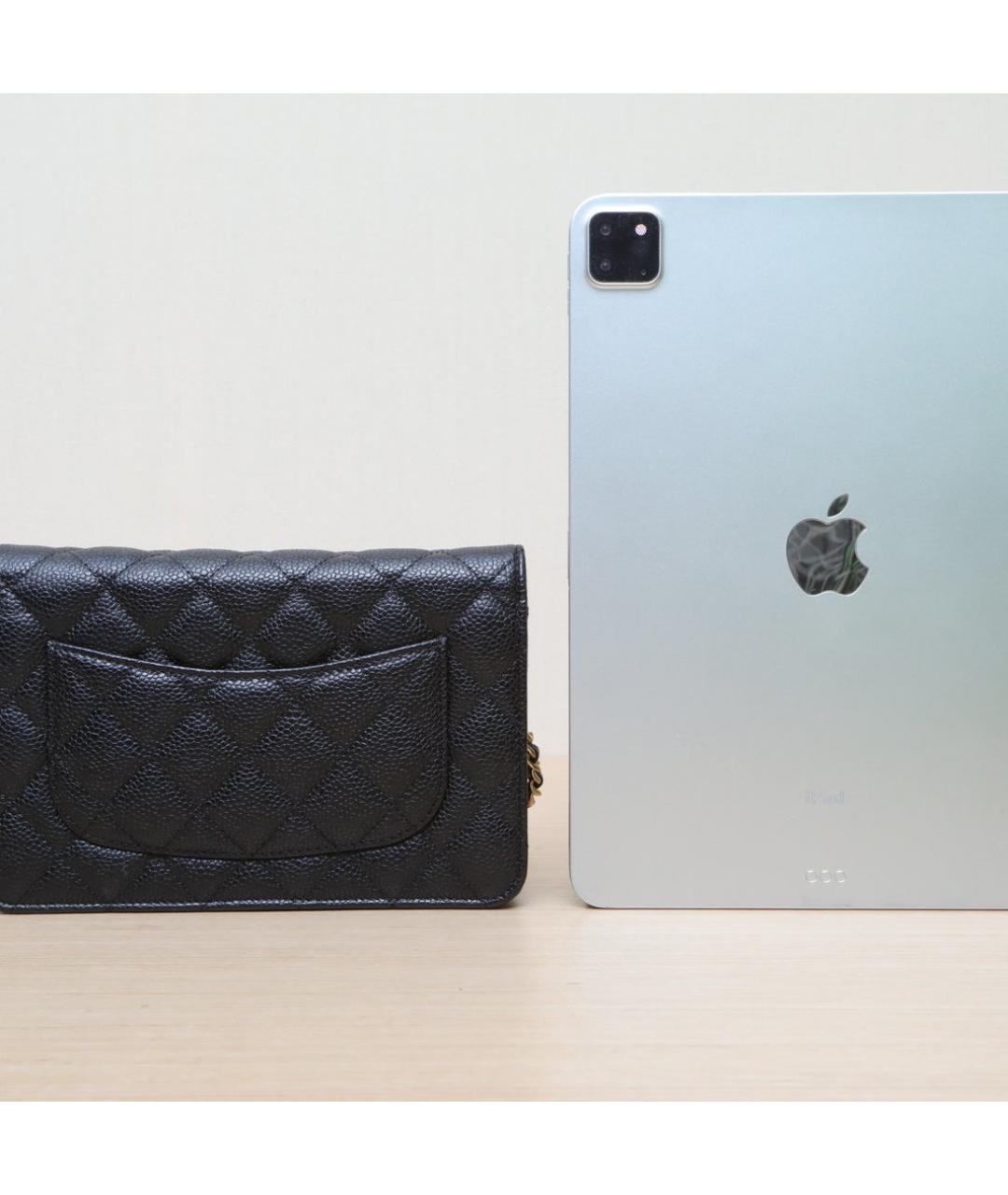 CHANEL Черная кожаная сумка через плечо, фото 7