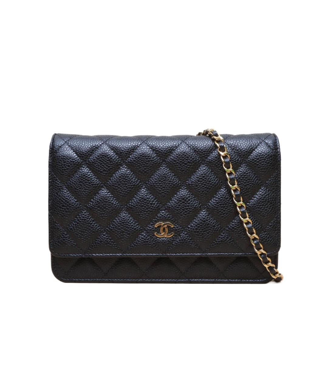 CHANEL Черная кожаная сумка через плечо, фото 1