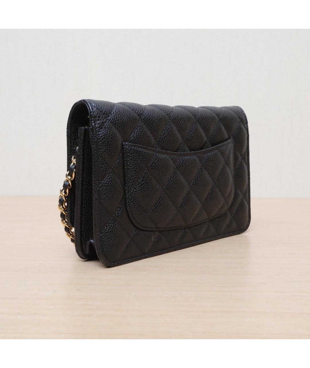 CHANEL Черная кожаная сумка через плечо, фото 6
