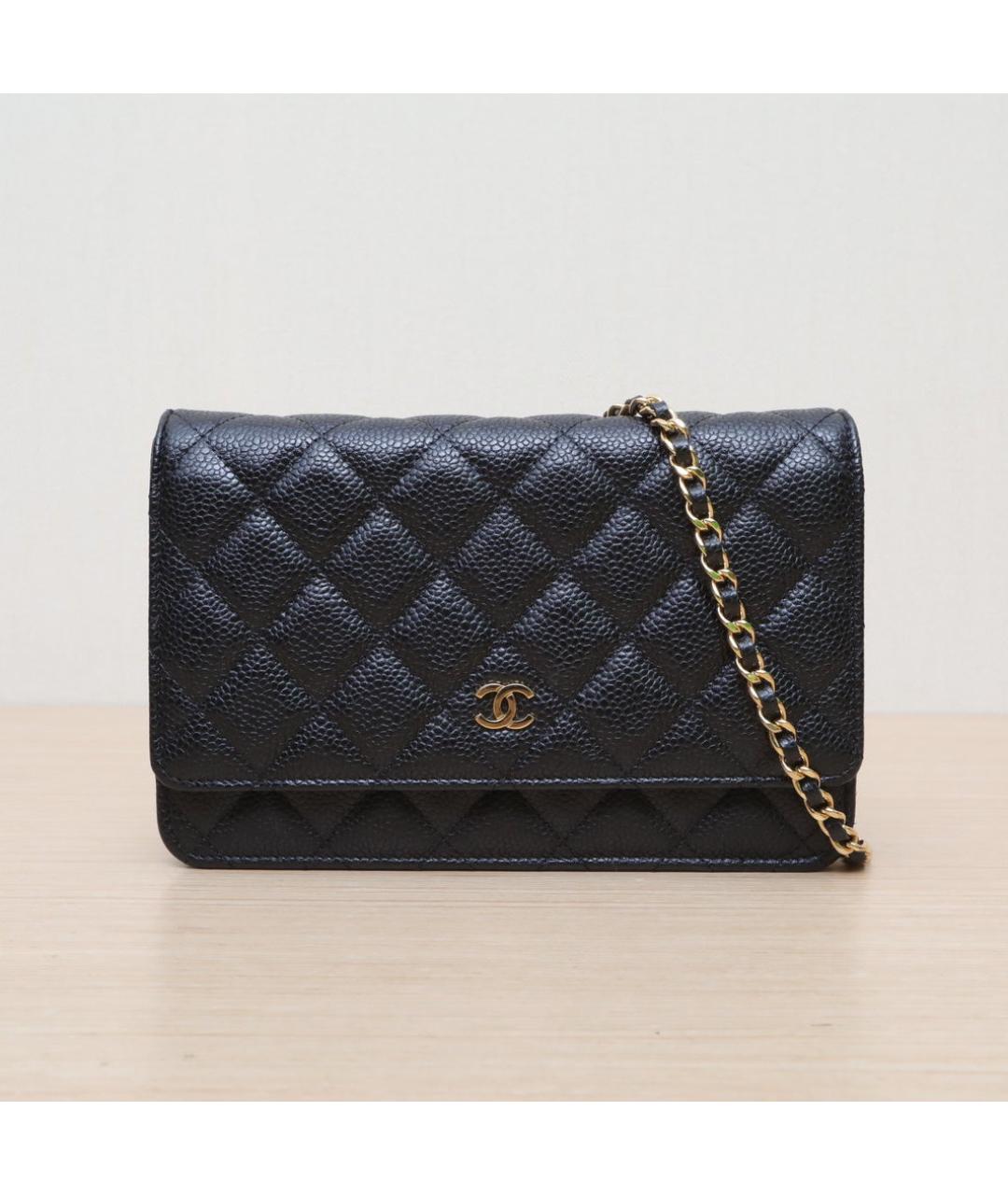 CHANEL Черная кожаная сумка через плечо, фото 3